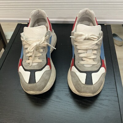 Steve Madden Pink Blue And Yellow Sneakers Women’s Size 35 US MADE IN  ITALY