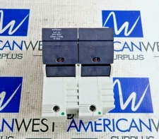 Wohner AJC60 AJC 60 2 pole 60 Amp 600 Volt Din Rail Mount Class J Fuse Holder