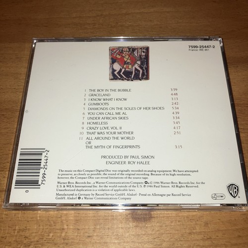 Paul Simon - Graceland - CD im Topzustand - Bild 2 von 5