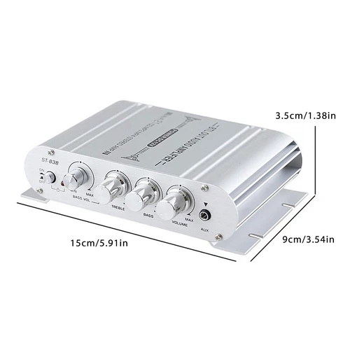 2.1 Channels 400W Hi-Fi Auto Stereo 12V Car Audio Amplifier MP3 Radio Verstärker - Bild 11 von 12