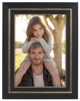 Malden 8x10 Black & Gold Stripe Frame