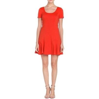 flared scoop neck ponte mini dress French Connection Women's Cleo Halter Minidress - White - Size M