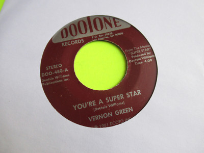 VERNON GREEN AND THE MEDALLIONS - YOU'RE A SUPERSTAR / LET'S GO RIDING ON 45 7''