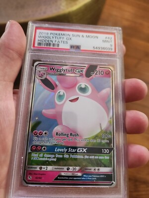 PSA 9 MINT 2019 Pokemon Hidden Fates Wigglytuff GX 42/68 Pokemon