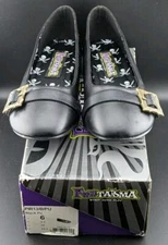 Funtasma Womens Pirate Witch Mary Jane Flats Black Skull Insoles Size 6 Women's 