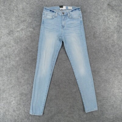 Bridge By Gly Jeans Womens 27 Mid Rise Ankle Skinny Light Wash Fade Ladies