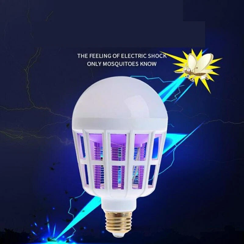Home Mosquito Killer led Bulb 2 in 1 Light Fly Insect Bug trap Zapper Lamp E27