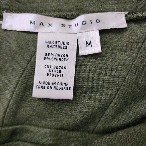 Max Studio Knit Olive Green Vintage Hippie Boho Skirt M - Picture 9 of 9