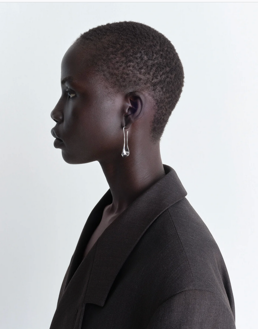 Lemaire Rhodium Silver earrings $450 NWT