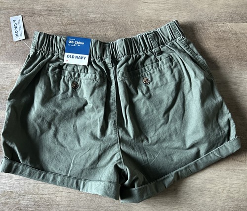 NWT Old Navy High Rise OG Chino Green Cuffed Shorts Size Medium - Picture 7 of 11