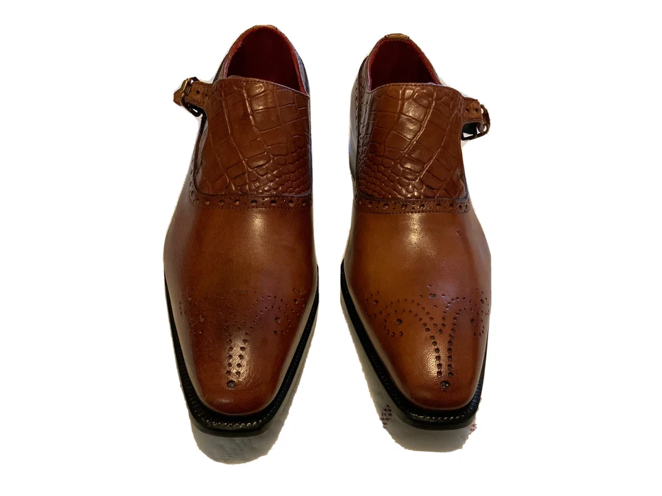 Nuevos zapatos italianos de cuero real para hombre Foto 2 de 4