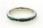 QVC Steel by Design Crystal Birthstone Eternity Band Ring Emerald May Size 6 — photo 4