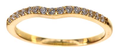 14K Yellow Gold Cubic Zirconia band ring size 5 | eBay