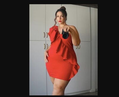 plus size one shoulder ruffle dress Xpluswear Design Plus Size Formal Black Oblique Collar One Shoulder Ruffle Split Chiffon Maxi Dresses