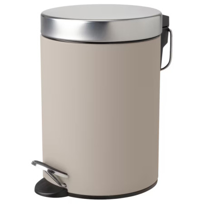 Brand NEW IKEA EKOLN Trash can with lid, beige, 1 gallon, removable inner bucket