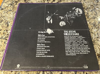 Steve Miller Band Living In The USA Vinyl 33 LP SF-719 Capitol