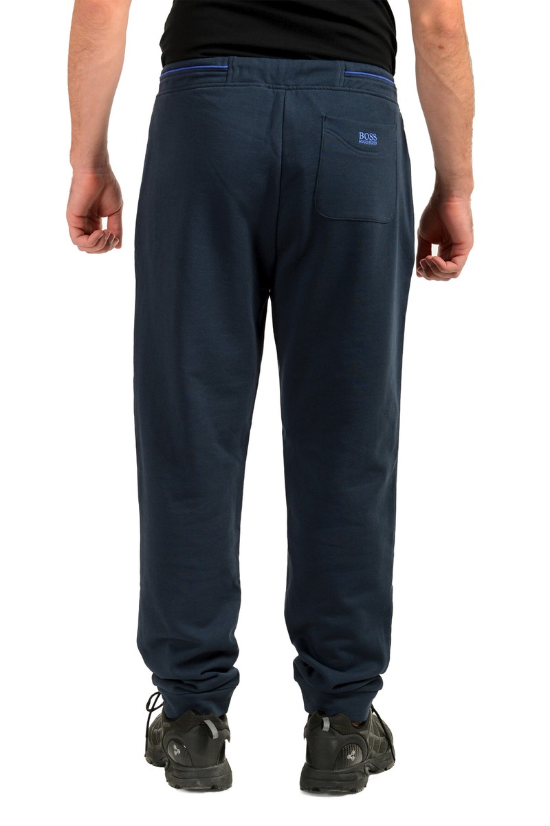 HUGO ブルー ロゴパッチ ハーフパンツ 2カラー 関*送込 Hugo Boss Men's