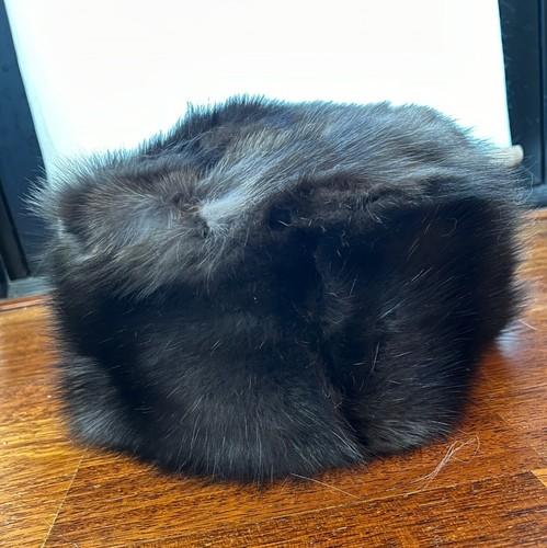 Handmade Mahogany Sable Fur Cossack Hat Size XL Silk Lining Real Marten Fur - Picture 3 of 5