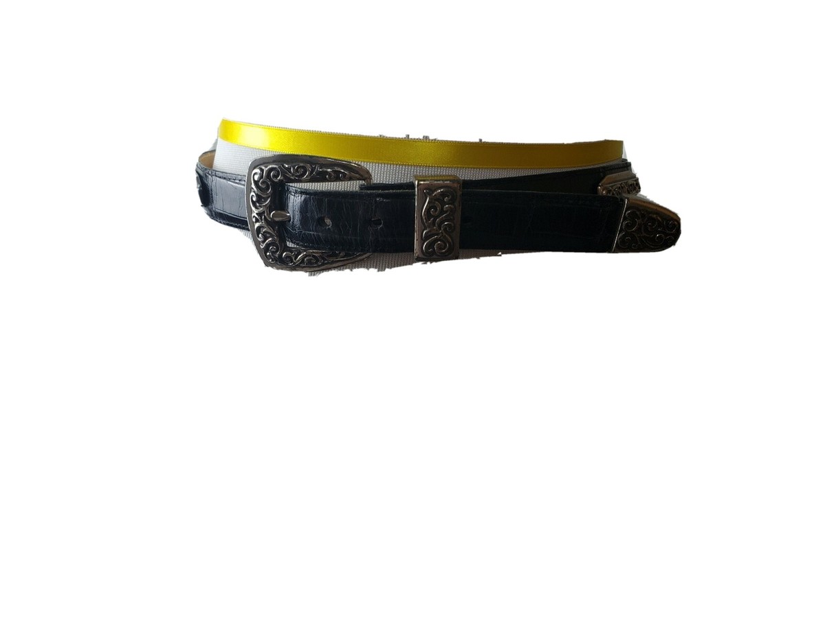 Brighton women’s vintage leather belt size M Vintage BRIGHTON Leather Belt with Gold & Silver Buckle  main image 3