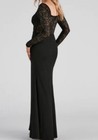 Small Black Lace Long Sleeve Prom Homecoming Bridesmaid Evening Gown Dress NWT — photo 4