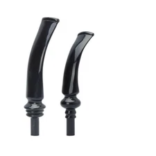 2 Pcs Acrylic Bent Mouthpiece Stem for Tobacco Smoking Pipe
