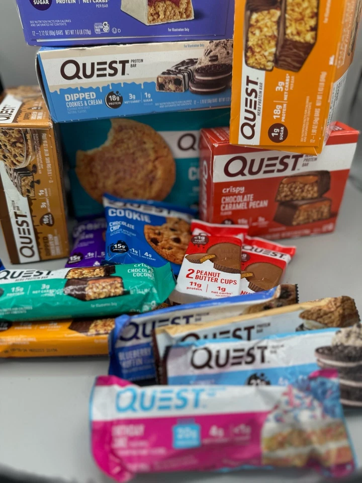 70 BARRAS DE BÚSQUEDA SURTIDAS Y GALLETAS/HÉROE. cccMASA MANTEQUILLA MANÍ TAZAS 20G PROTIENE Foto 4 de 4