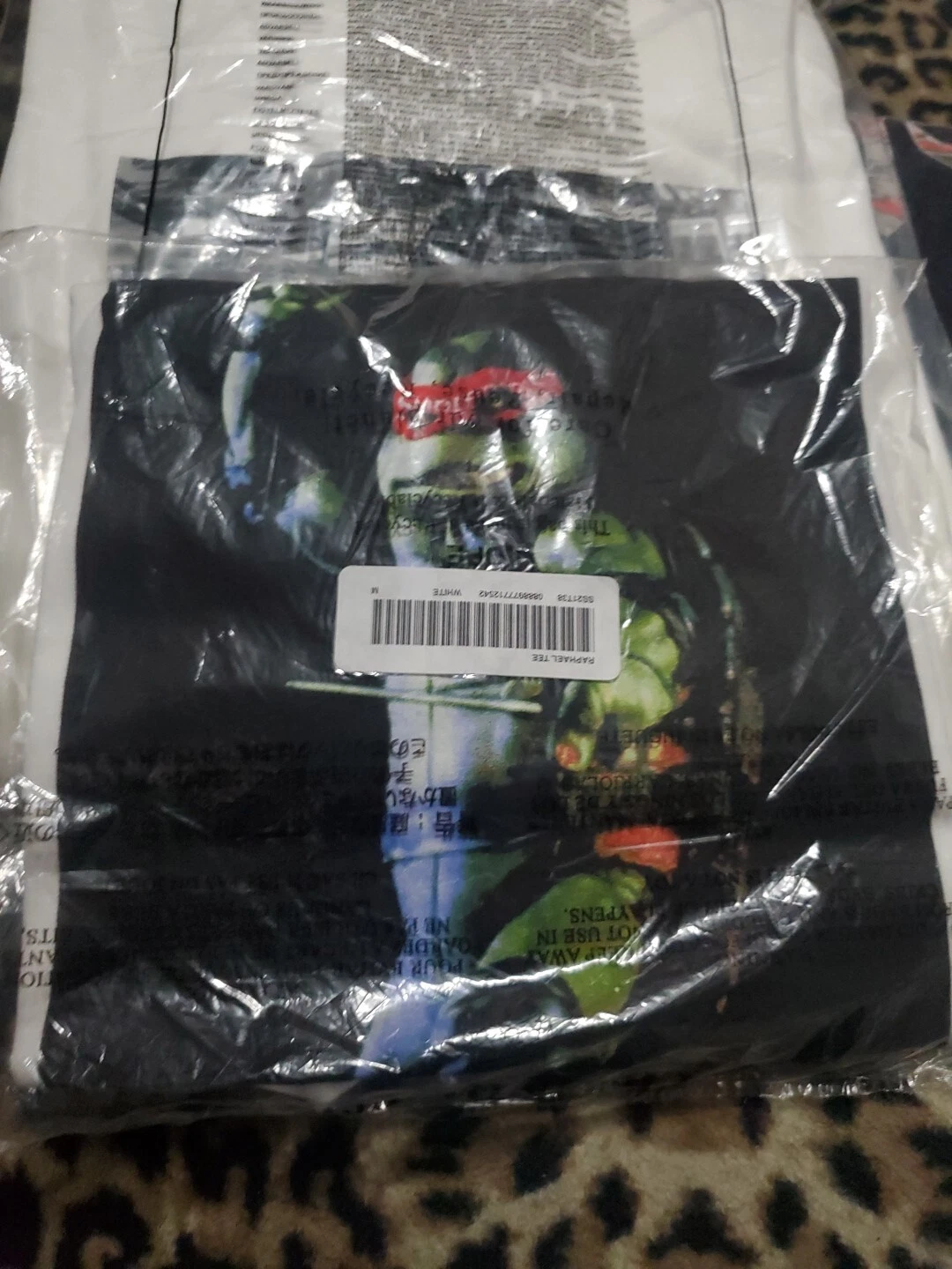 Nouveau t shirt Supreme SS21 Raphael blanc moyen adolescent mutant tortues ninja