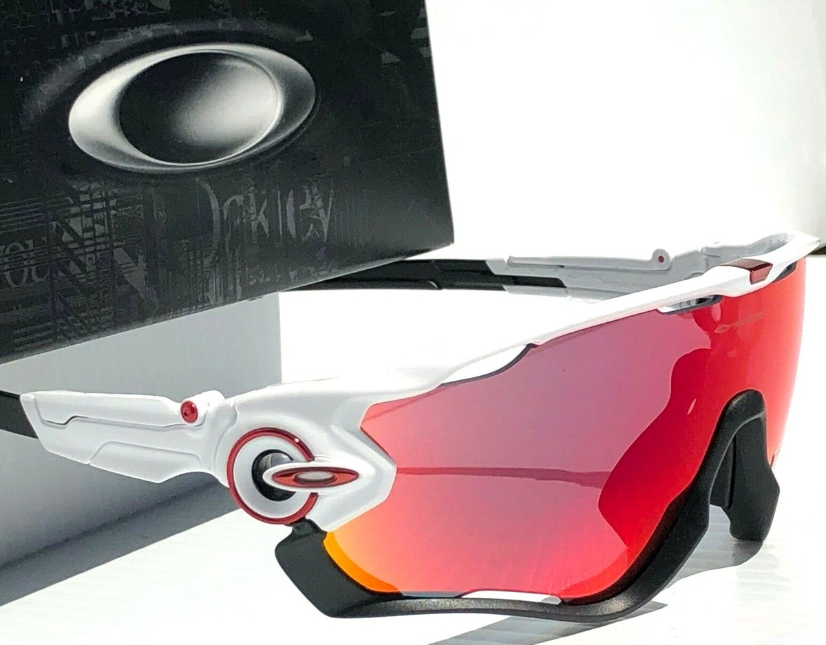 NEW Oakley JAWBREAKER Shiny White w PRIZM ROAD Iridium Sunglass