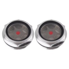 2 pcs G 1-1/2" Air Compressor Oil Sight Glass Aluminum Oil Liquid Level Gauge