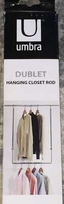 New Umbra Dublet Expands Closet Hanging Rod Double Organizer