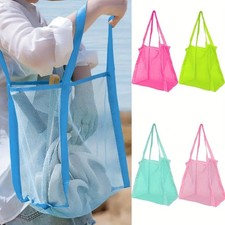 Mesh Bag 1-3PCS Portable Folding Cloth Handbag Kids Toys Storage Swimming Beach