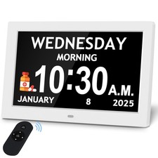 10.1'' Digital Clock, 1280 800p HD Extra Large Display, Dementia Clock For Se...