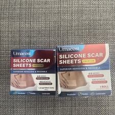 Umaeost Silicone Scar Sheets 1.6  x60  , 1 Roll, 1.6inchx120inch Lot Of 2