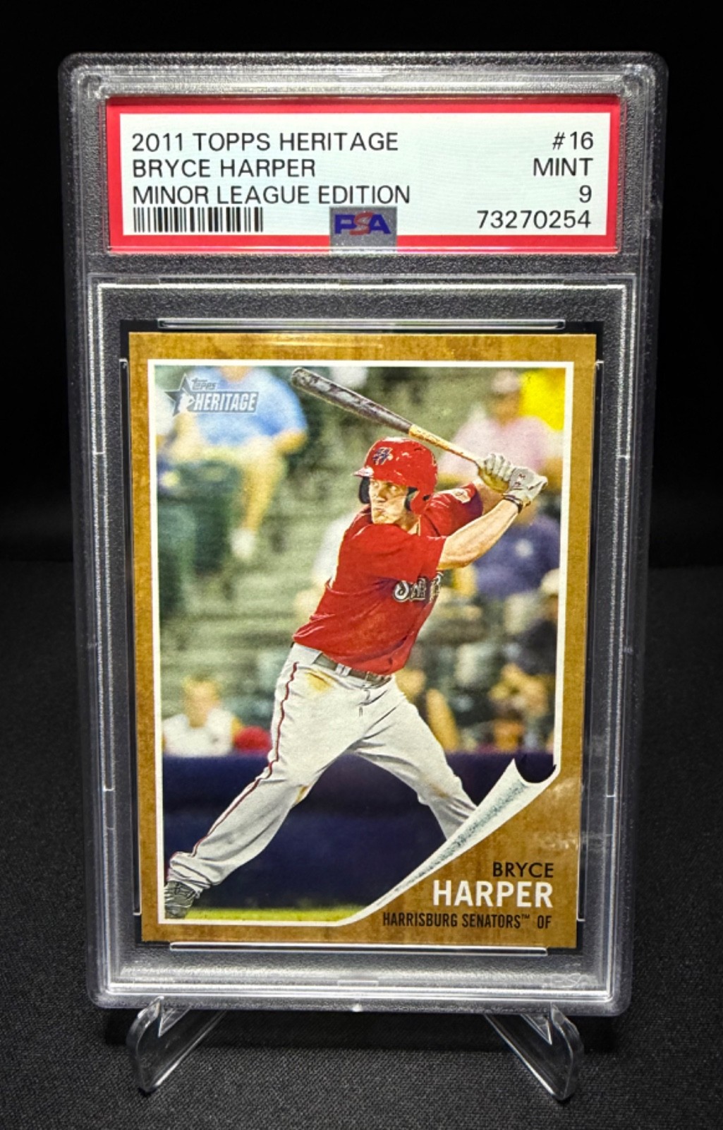 2011 Topps Heritage - Bryce Harper - Minor League Edition - PSA 9 - Card #16