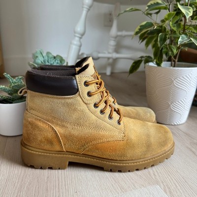 Original Rugged Outback Men’s Tan Suede Lace-Up Work Boots Original Rugged Outback Work Boots Suede Wheat Leather Ankle  main image 4