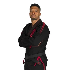 Sanabul Essentials V.2 Ultra Light BJJ Jiu Jitsu Gi w/ Pants Size A1 Black Red