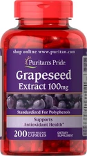 Puritan's Pride Grapeseed Extract 100 mg - 200 Capsules