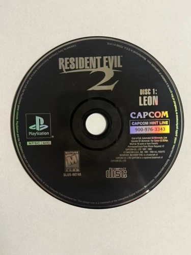 Resident Evil 2  (Sony PlayStation 1 PS1, 1998)  LOOSE DISC 1 ONLY (Leon) GH