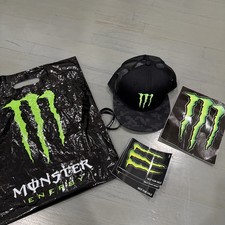 Monster Energy Trucker Hat Camo Brim Black Mesh Back 5 Stickers 2 Wrist Bands Monster Energy Trucker Hat Camo Brim Black Mesh Back 5 Stickers 2 Wrist Bands