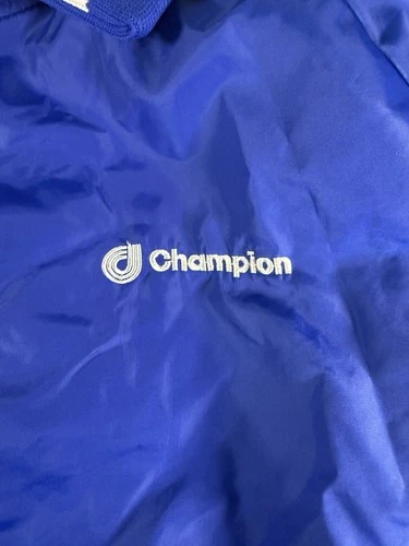 Vintage 80s 90s Champion Pla-Jac Dunbrooke Bomber Jacket Mens L Blue Made USA image 5