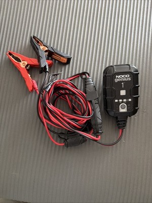 NOCO GENIUS 1 6V/12V 1A Smart Battery Charger Trickle Charger Maintainer Clamps