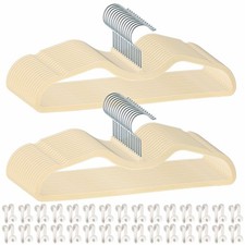 Velvet Pants Hangers Non Slip, 30 Pack Velvet Hangers for Closet with 30 Hook...