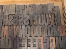 Letterpress WOOD Type  20 Line  3-1/3"  Gothic Bold  100 PCS MW64