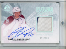 2011-12 SP Authentic Future Watch Gabriel Landeskog Auto Patch Rookie # 029/100