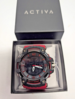 Activa By Invicta Watch Men's Digital Watch Red Black ACW8089