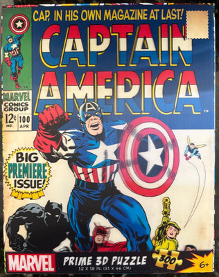 Marvel Captain America 3D Puzzle 300 Pc Lenticular Comic Cover 12x18