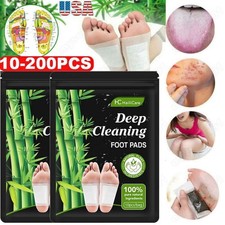 10-300Pcs Detox Foot Patches Pads Remove Toxins Deep Cleansing Herbal Bamboo