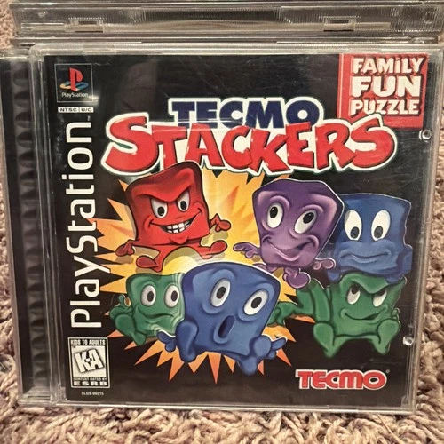 Tecmo Stackers PS1 Complete Snapped Case