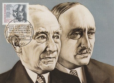 Postkarten Bund: Max Born und James Franck