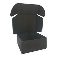 ROTCH 50 Pack 4x4x2'' Small Shipping Boxes, Sturdy 4x4x2'', 50 Black 